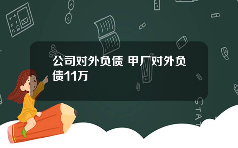 公司对外负债 甲厂对外负债11万